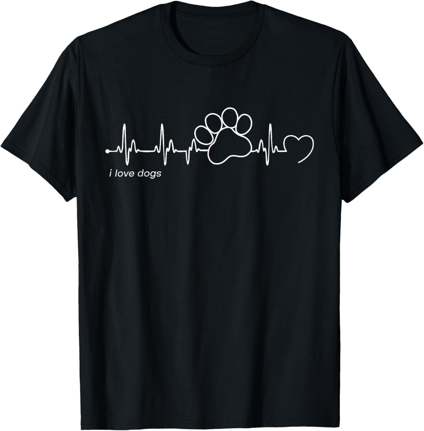 Dog Paw Print Heartbeat Dog Paw Print