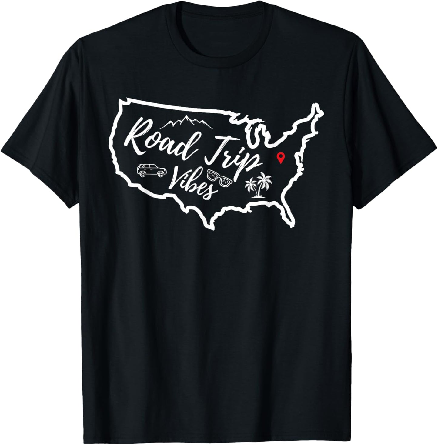 Road Trip Vibes Map USA Family Friend Girl Trip Vacation RV