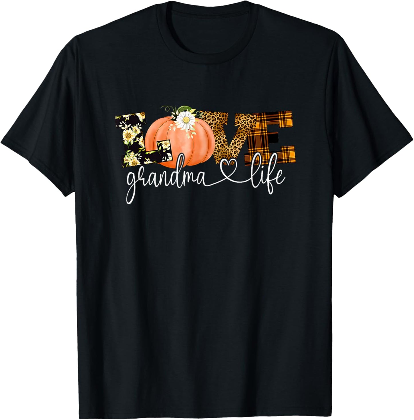 love grandma life fall season pumpkin