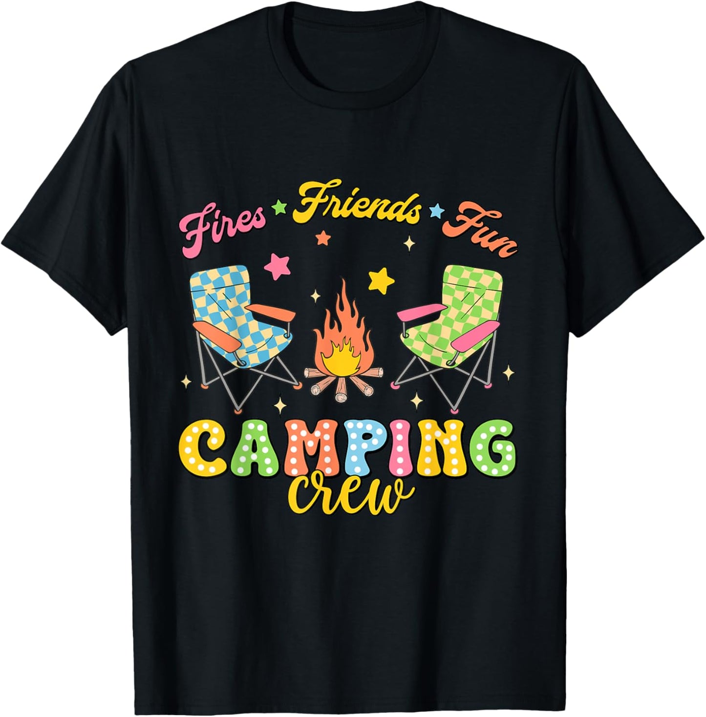 Camping Crew Family Friends Girls Kids Summer Vibes Camper