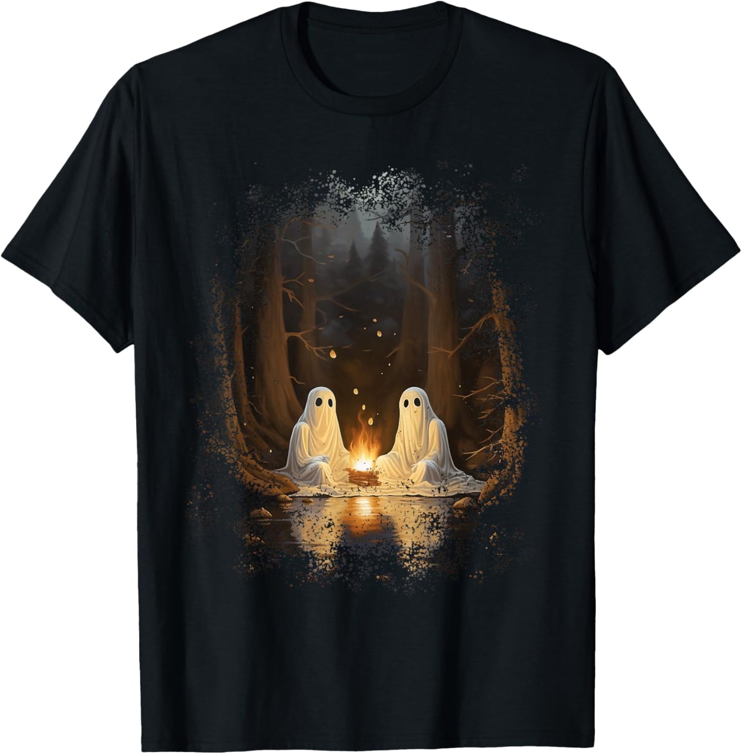 Vintage Ghost Campfire Camping Gothic Halloween