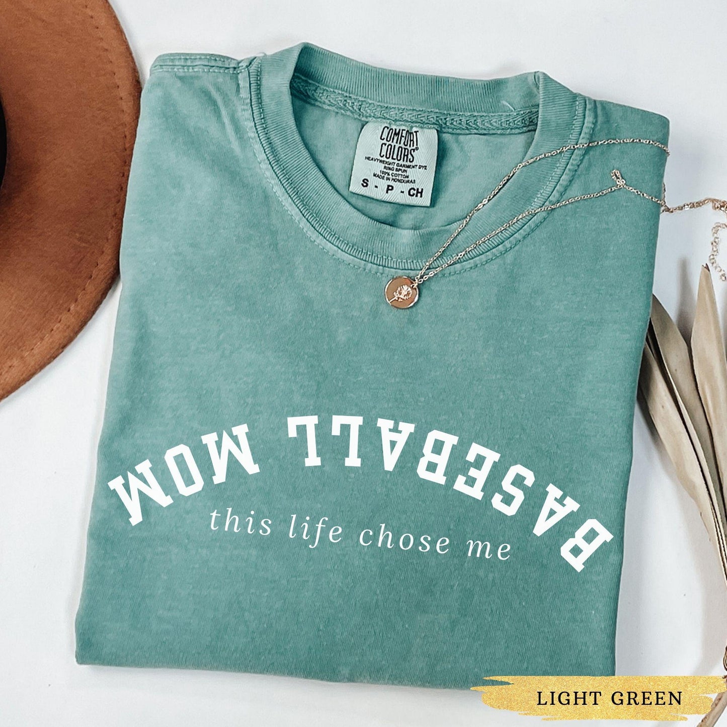 Comfort ColorsĀ® Upside Down Baseball Mom Shirt This Life Chose Me, Funny Baseball Mom Gift Sports Mom T Shirt Gift for Baseball Mom