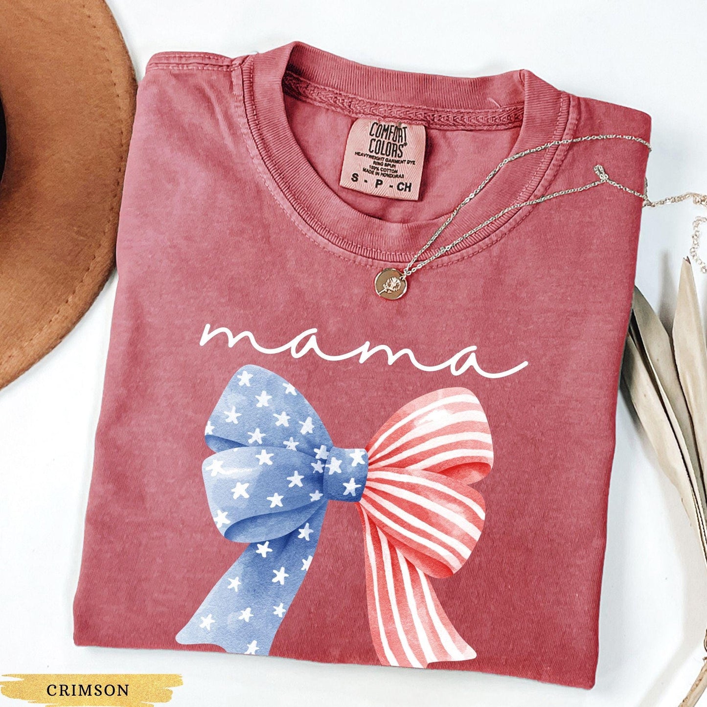 Patriotic Mama Coquette Shirt, 4th of July Shirt Comfort Colors Memorial Day Shirt Independence Day American Flag Shirt, Nana Gift Usa Shirt