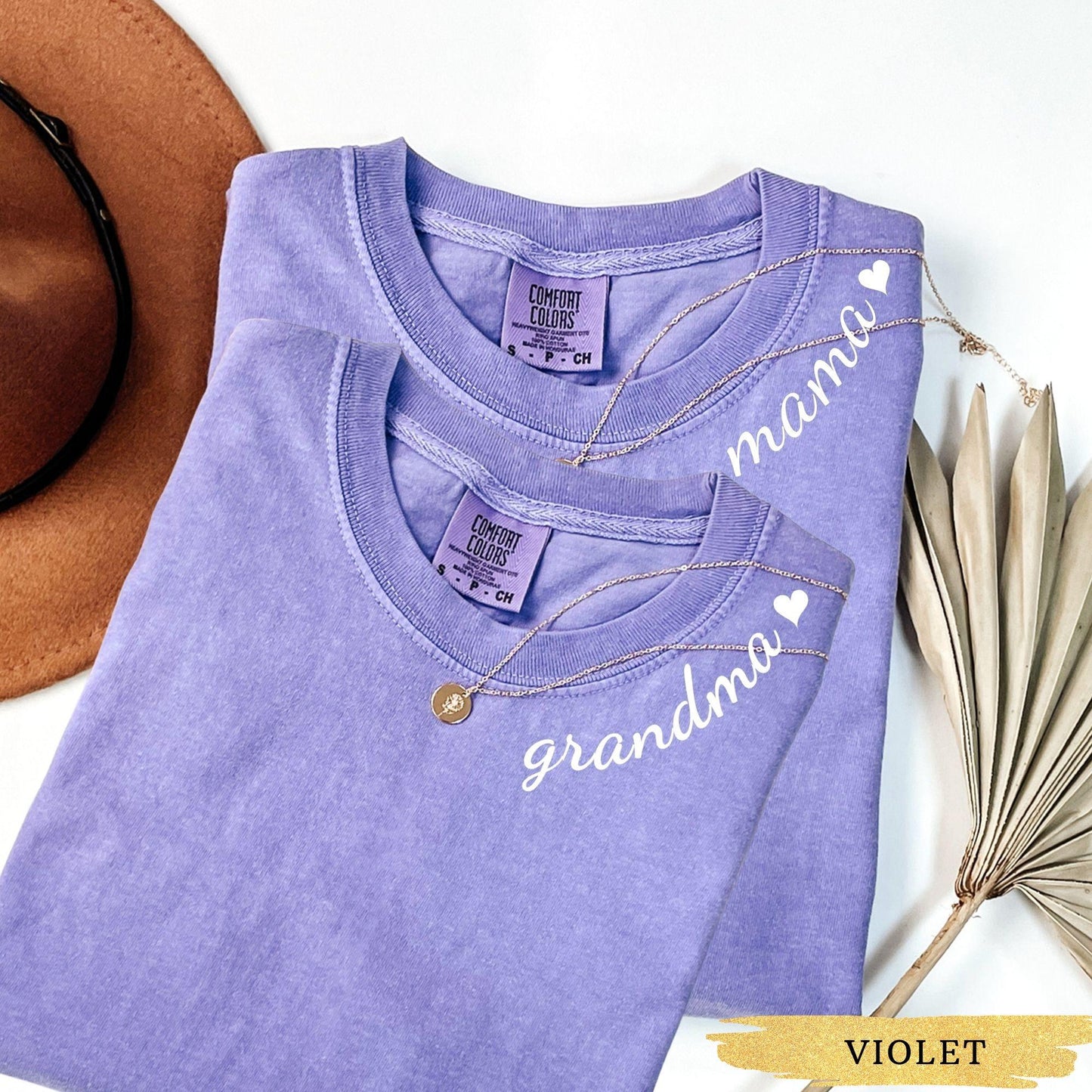 Comfort ColorsĀ® Mama Shirt Grandma Shirt Custom Mama Neck T Shirt, Mom Life Tees, Gift For New Mom, Pregnancy Reveal, Birthday Mama Outfit