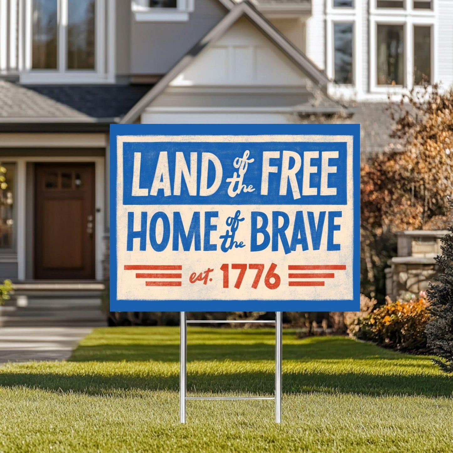 Patriotic 4th of July Yard Sign, Patriotic Yard Art, Independence Day Decoration, Memorial Day Yard Decor, Patriotic Decor, Yard Signs