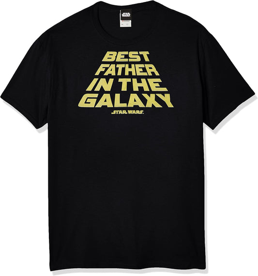 Star Wars Men's Darth Vader Space Father T Shirt Black, Large