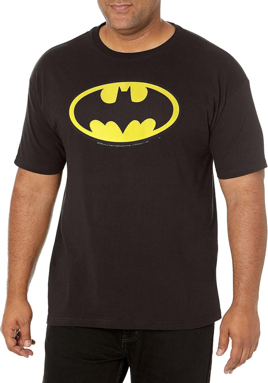 DC Comics Men's Batman Basic Logo Black