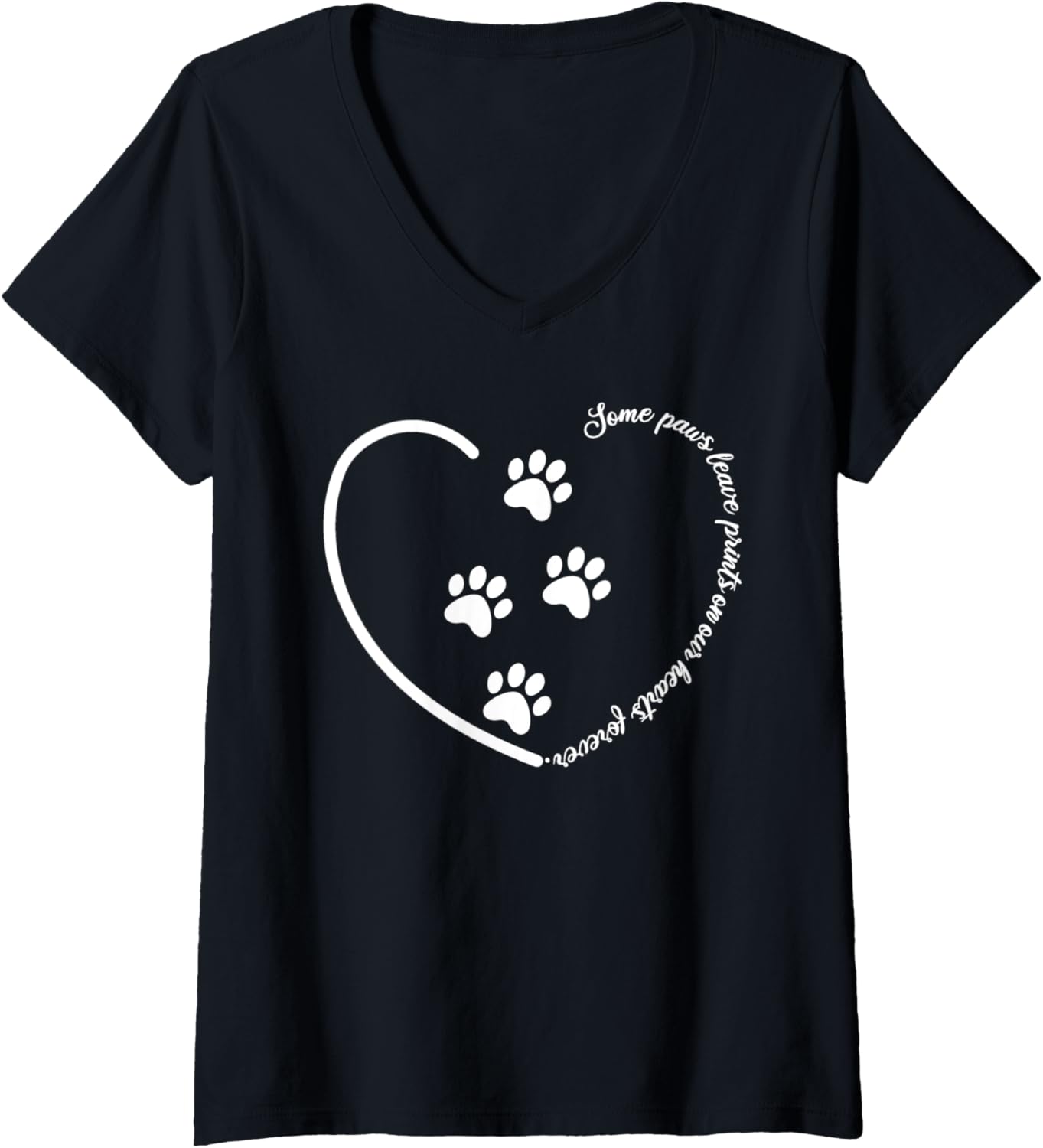 Womens Sentimental Beloved Cat Dog Memorial quote V Neck