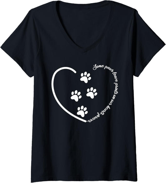 Womens Sentimental Beloved Cat Dog Memorial quote V Neck