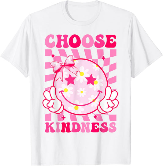 Choose Kindness Smile Face Groovy Be Kind Inspirational Kids