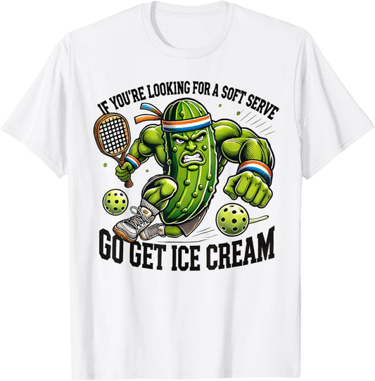 Funny Pickleball Lover Pun With a Pickle Playing Pickle Ball