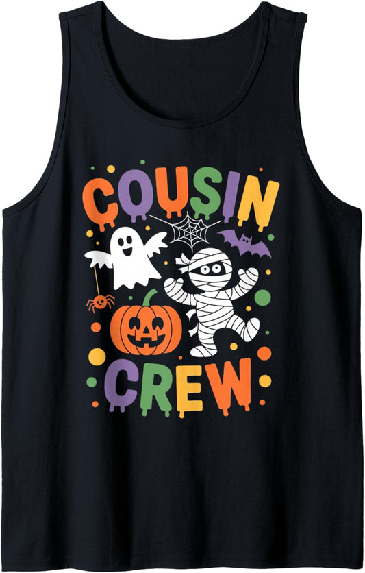 Halloween Cousin Crew 2025 Kids Matching Cousins Spooky Tank Top