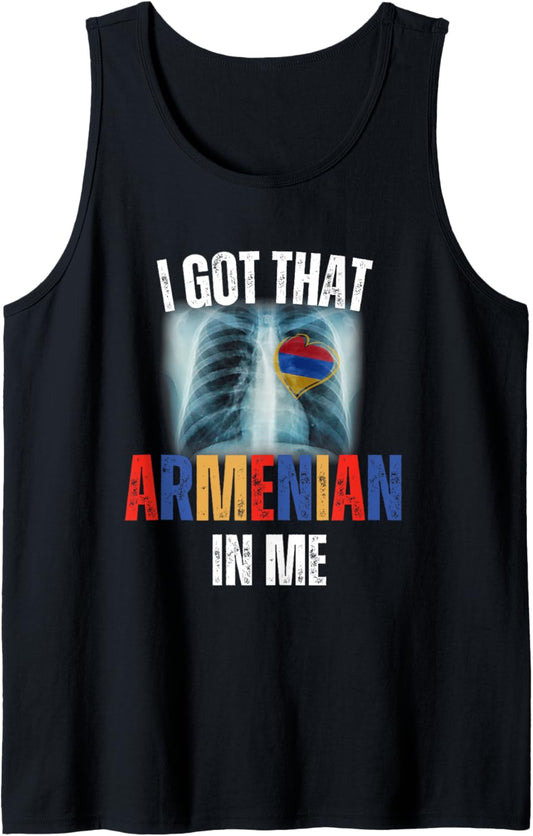 Armenian Pride Armenia Heart Xray Meme Viral Quote Iconic Tank Top