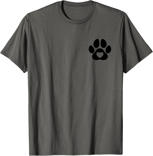 Minimalist Paw Heart Dog Love, dogs lovers dog dad dog mom
