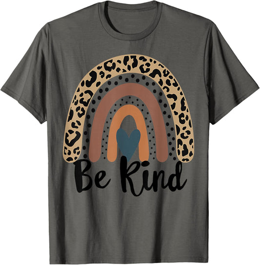Be Kind Leopard Rainbow Kindness inspirational girls be kin
