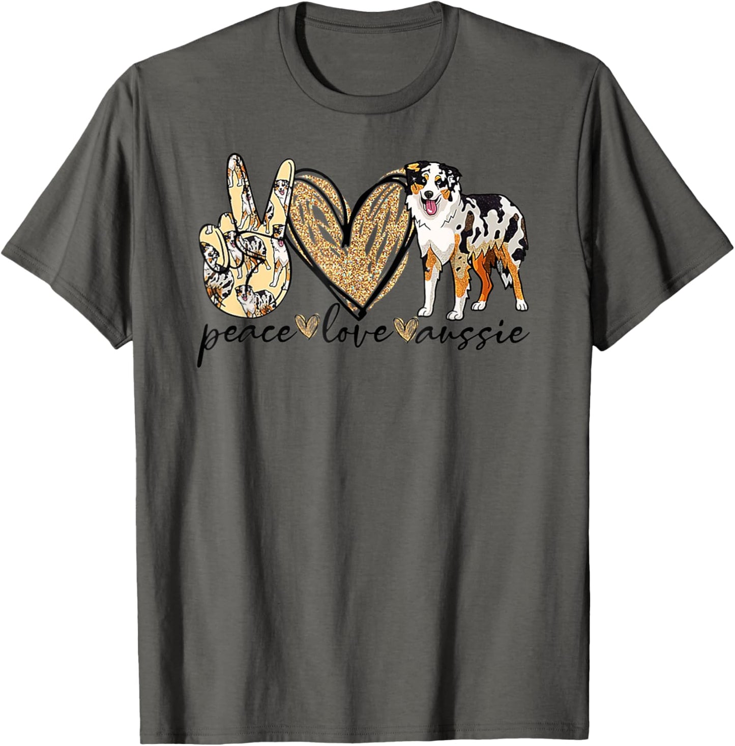 Peace Love Aussie Funny Aussie Mom Dog Mom Mother's Day Gift Men Women