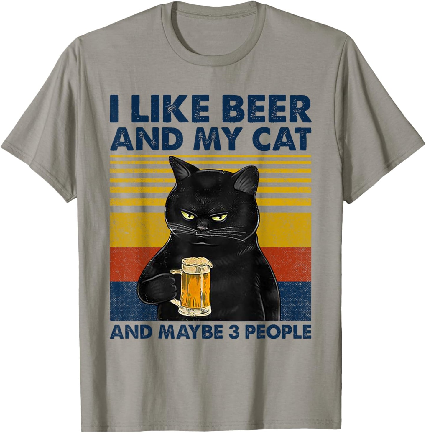 I Like Beer My Cat and Maybe 3 People Funny Cat Lovers Gift