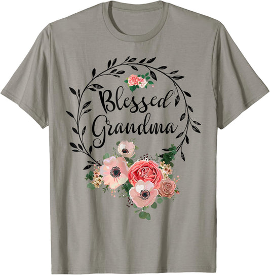 Blessed Grandma For Women Flower Decor Grandma Flowers