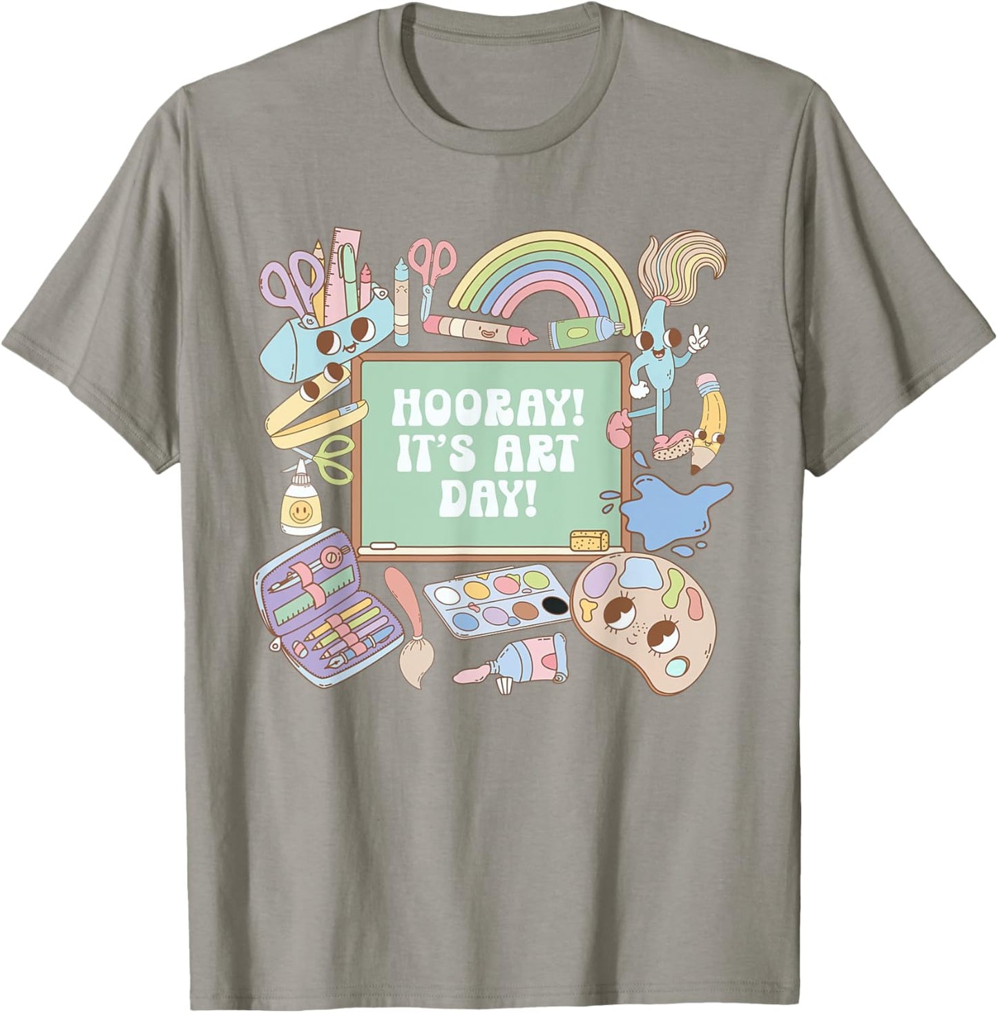 Retro Hooray It's Art Day Art Teacher Back To School Women
