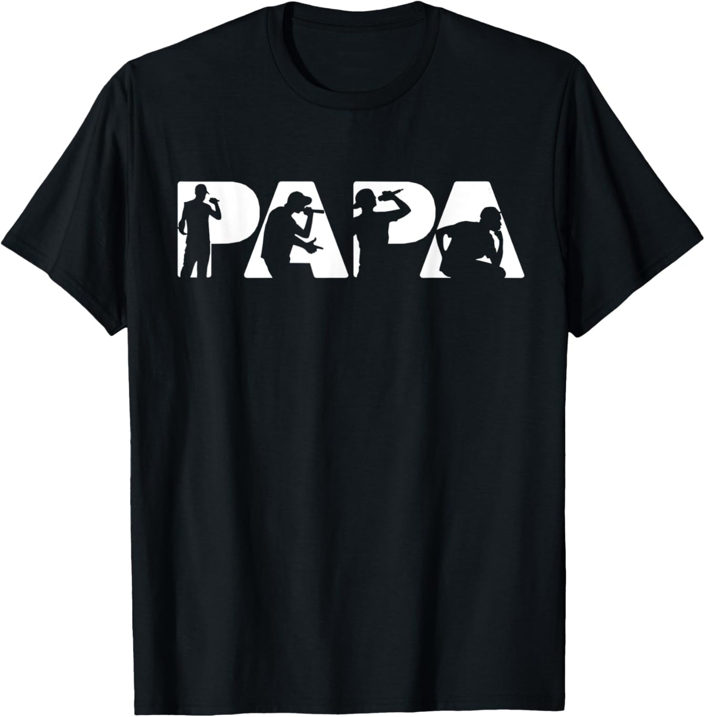Mens Rapper Dad T Shirt, Funny Papa Rapper Father Gift