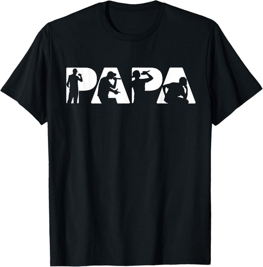 Mens Rapper Dad T Shirt, Funny Papa Rapper Father Gift