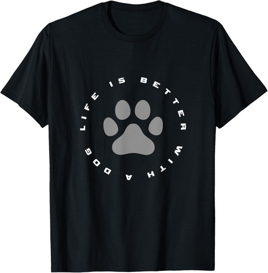 Dog Paw Print T Shirt for Men Women Girls Kids