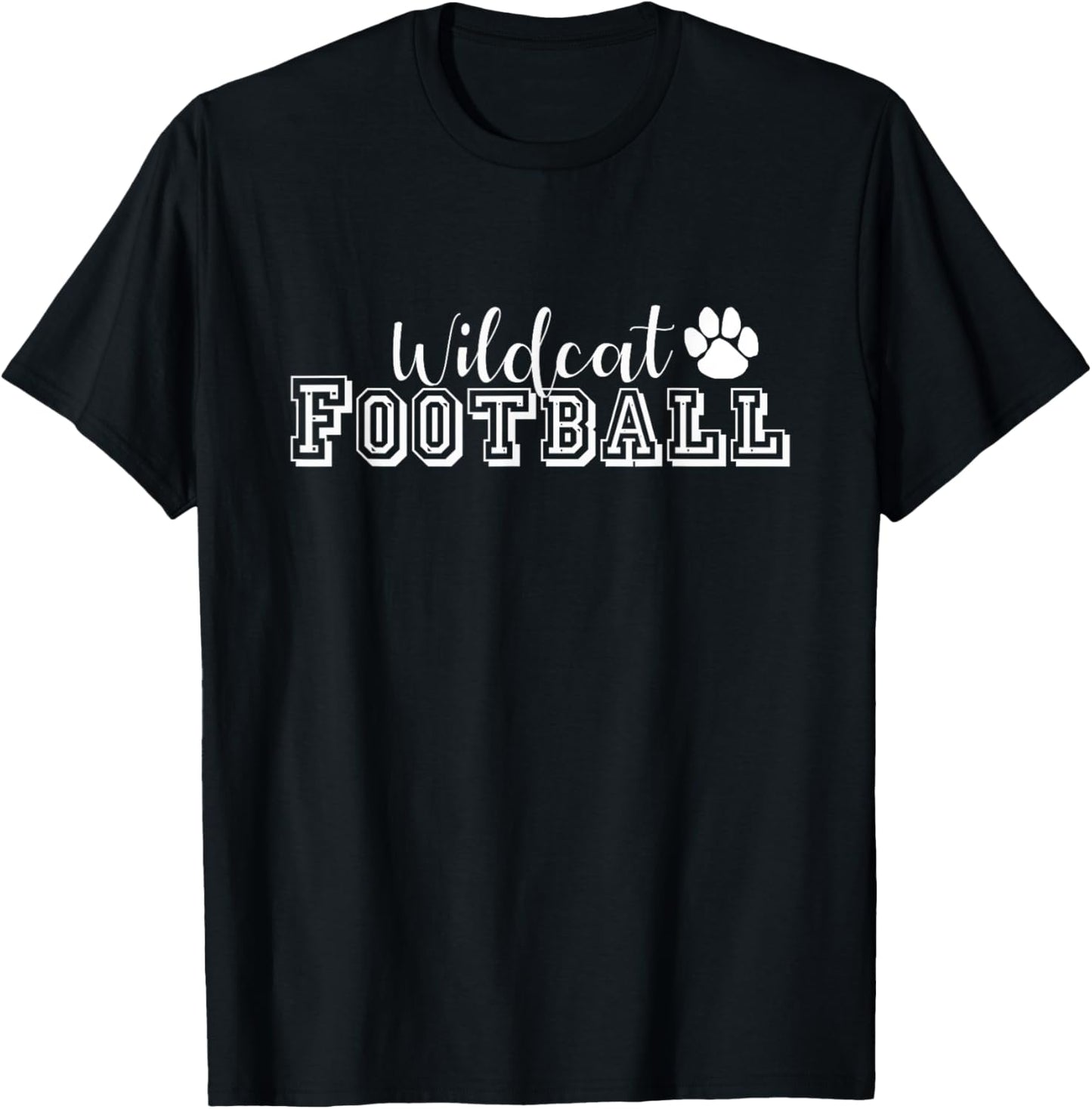 Wildcat Football paw print shirt T Shirt for Men Women Girls Kids