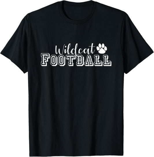 Wildcat Football paw print shirt T Shirt for Men Women Girls Kids