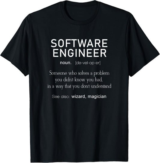 Software Engineer Definition Shirt Coder Definition T Shirt
