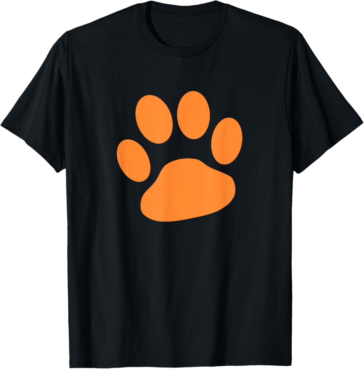 Orange Paw Print T Shirt