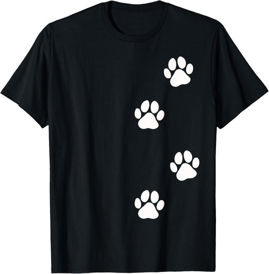 Paw Print Dog Cat Pet Lover T Shirt for Men Women Girls Kids