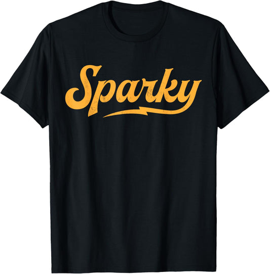 Sparky Electrician Funny Lineman Dad Retro Vintage Novelty