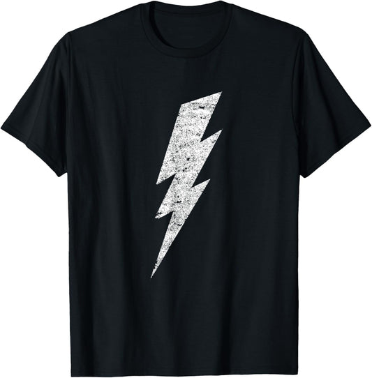 Bold Lightning Bolt   Distressed Minimalist Graphic Art