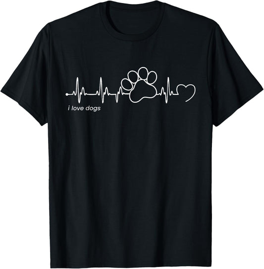 Dog Paw Print Heartbeat   Dog Paw Print