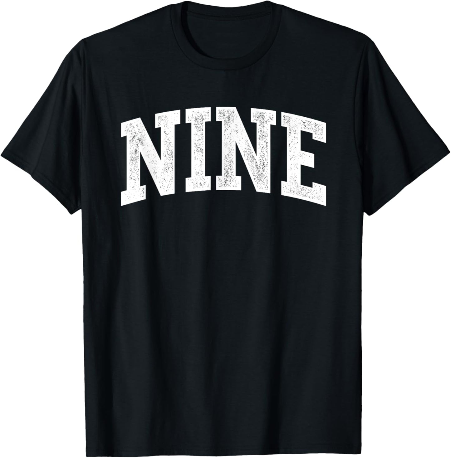 Nine Minimalist 9th Birthday Design 9 Year Old