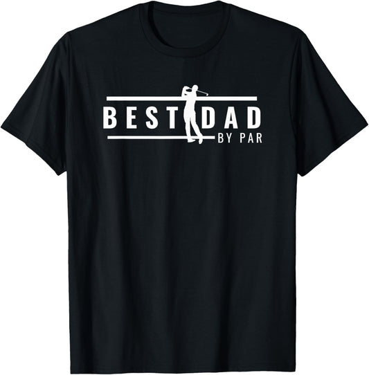 Mens Best Dad By Par   Funny Gift for Golf Lovers