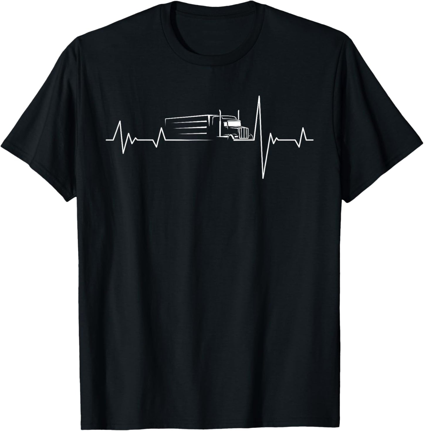 Truck driver heart beat 18 wheeler semi trailer tractor
