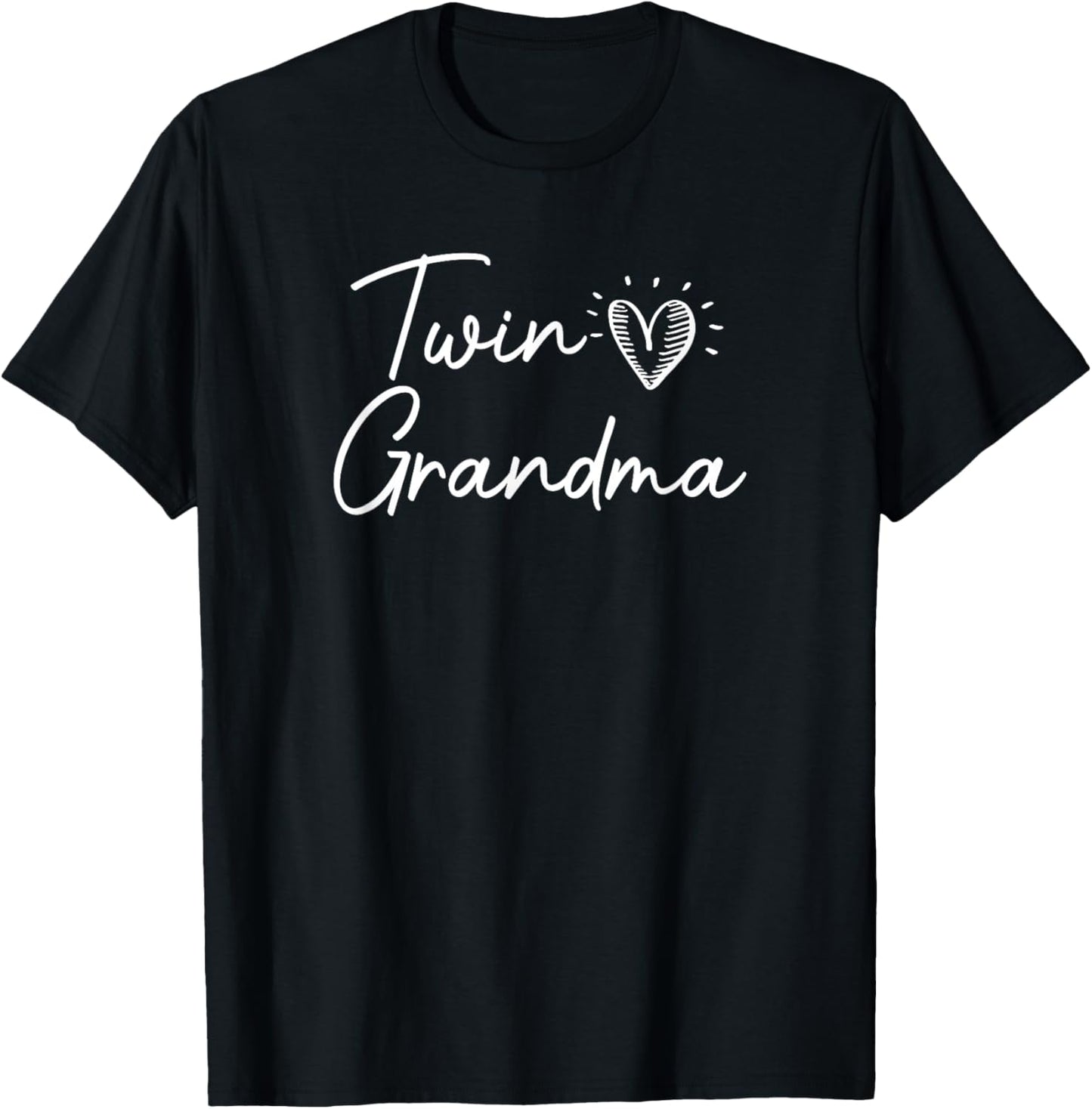 Twin Grandma Life Co Black Twin Grandma T Shirt Women's Small Classic Fit Short Sleeve Round Neck Letter Print Modern