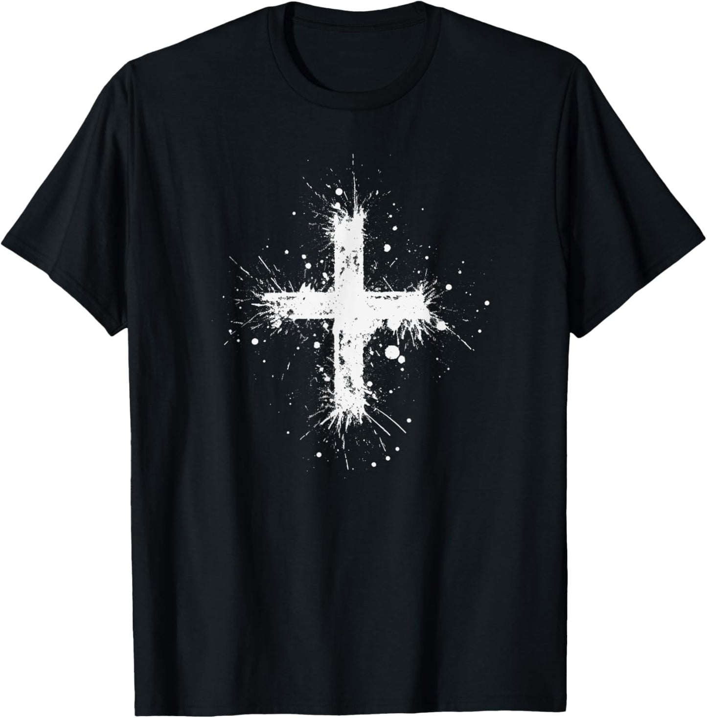 Cross graffiti style grunge paint splatter minimalistic