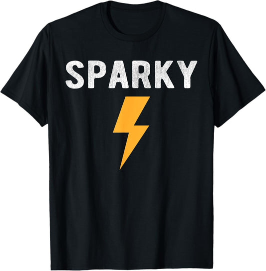 Electrician Gift Funny Sparky Nickname Lightning Bolt Tee