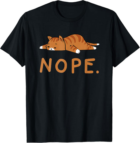 Funny Cat Nope Lazy Cat Orange Cat Lady Cat Lovers Gift