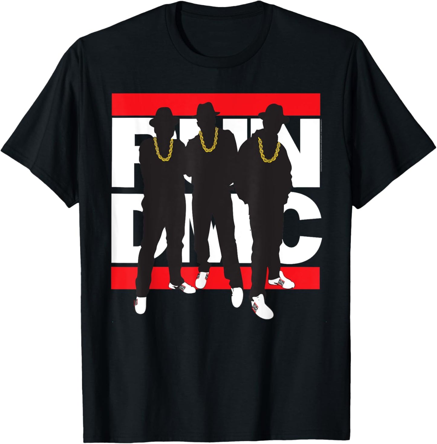 Run DMC Official Silhouette Band T-Shirt, Small, Black