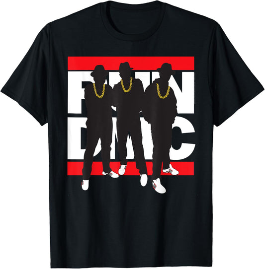 Run DMC Official Silhouette Band T-Shirt, Small, Black