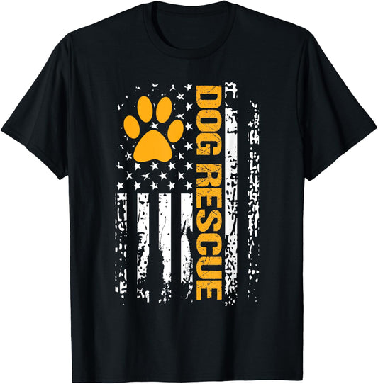 Dog Rescue Shirt American Flag Dog Shelter Dog Adoption