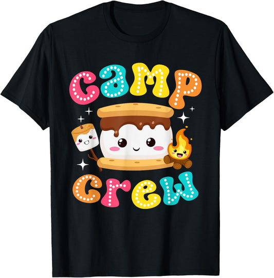 Camp Crew S'mores Marshmallow Camping Family Vacation Girls