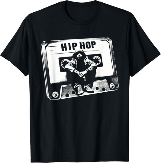 Vintage Cassette Tape Hip Hop Music 80s 90s Retro Graphic