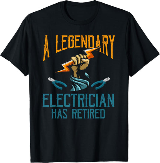 Retired Electrician Shirt Humor Electrician Retirement Gift