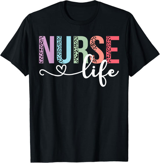 Women Nurse Life RN LPN CNA Leopard Nurse Week Healthcare