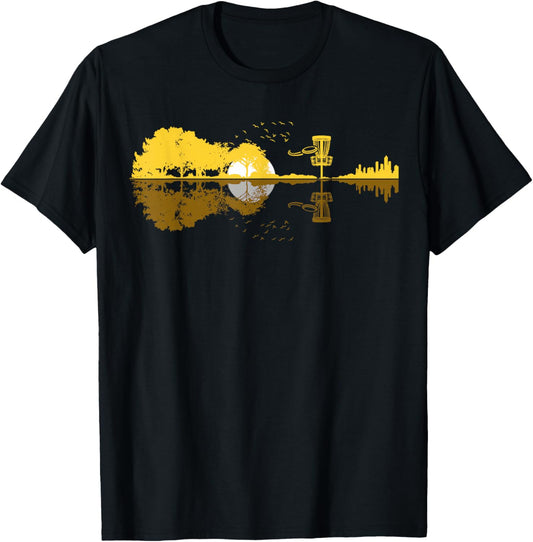 Disc Golf Sunset Guitar Guitarist Player Golfing Frisbee Dad
