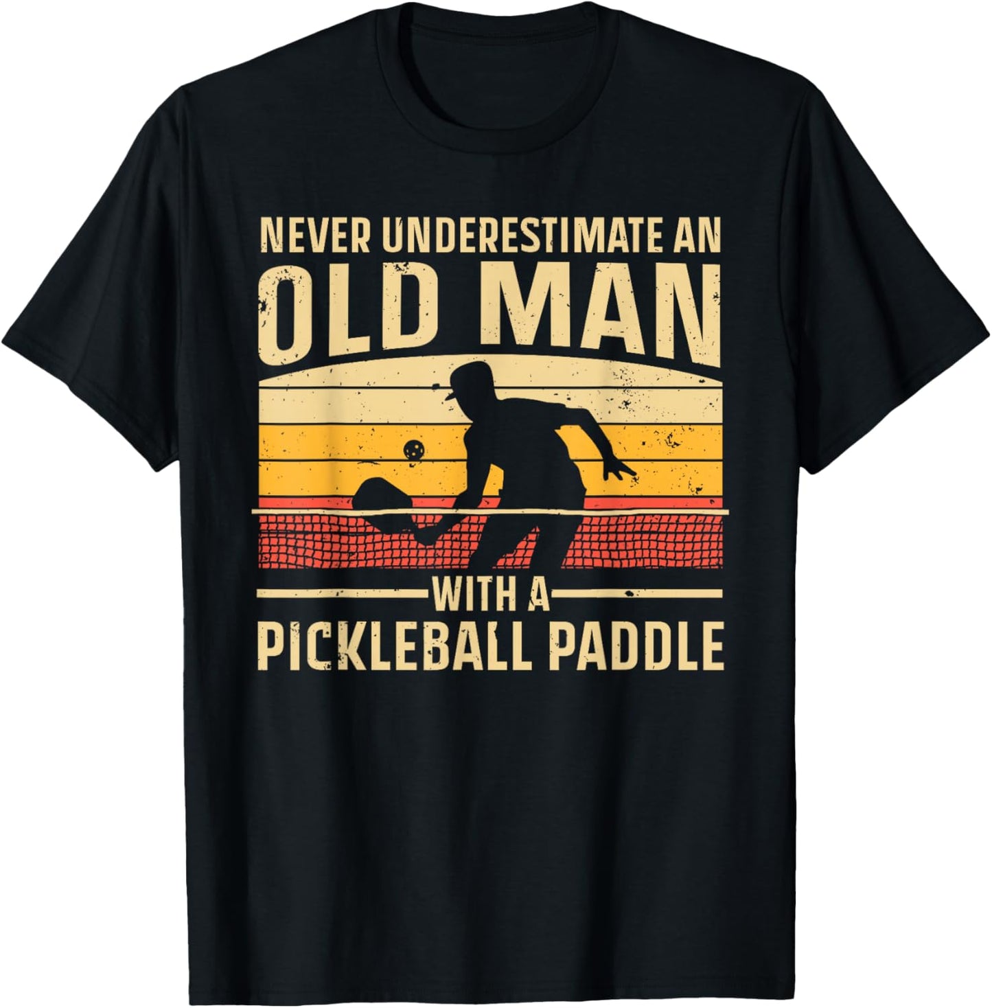 Cool Pickleball Art For Men Grandpa Paddle Pickleball Player